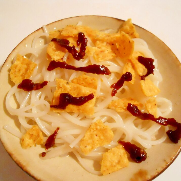 箸休めの小鉢に☆素麺　生姜＆甘味噌　ドリトス和え